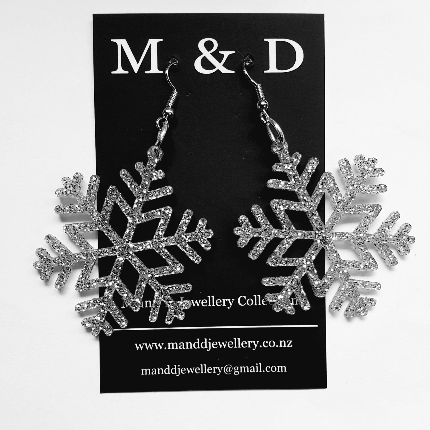 Snowflake Christmas Earrings Dangles