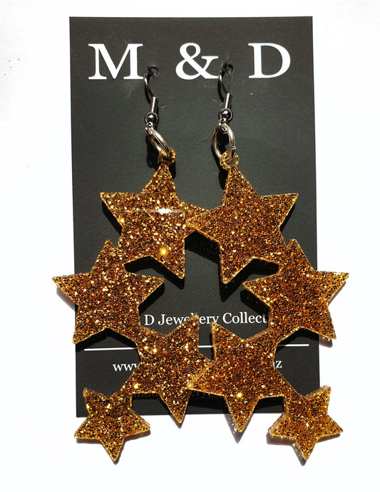 Christmas Star Trail Earring Dangles