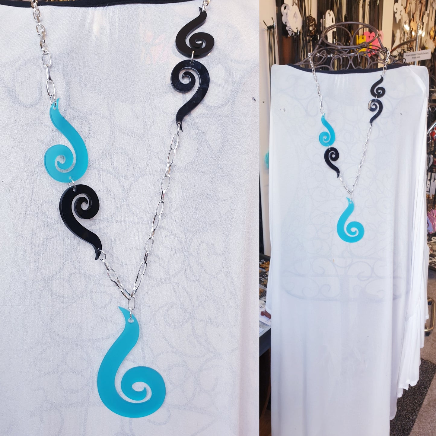 Long Spiral Necklace