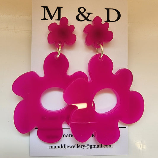 Jelly Flower Stud Dangles