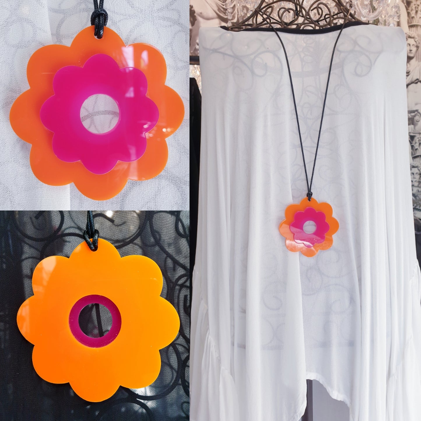 Flower Power 3D Statement Necklace