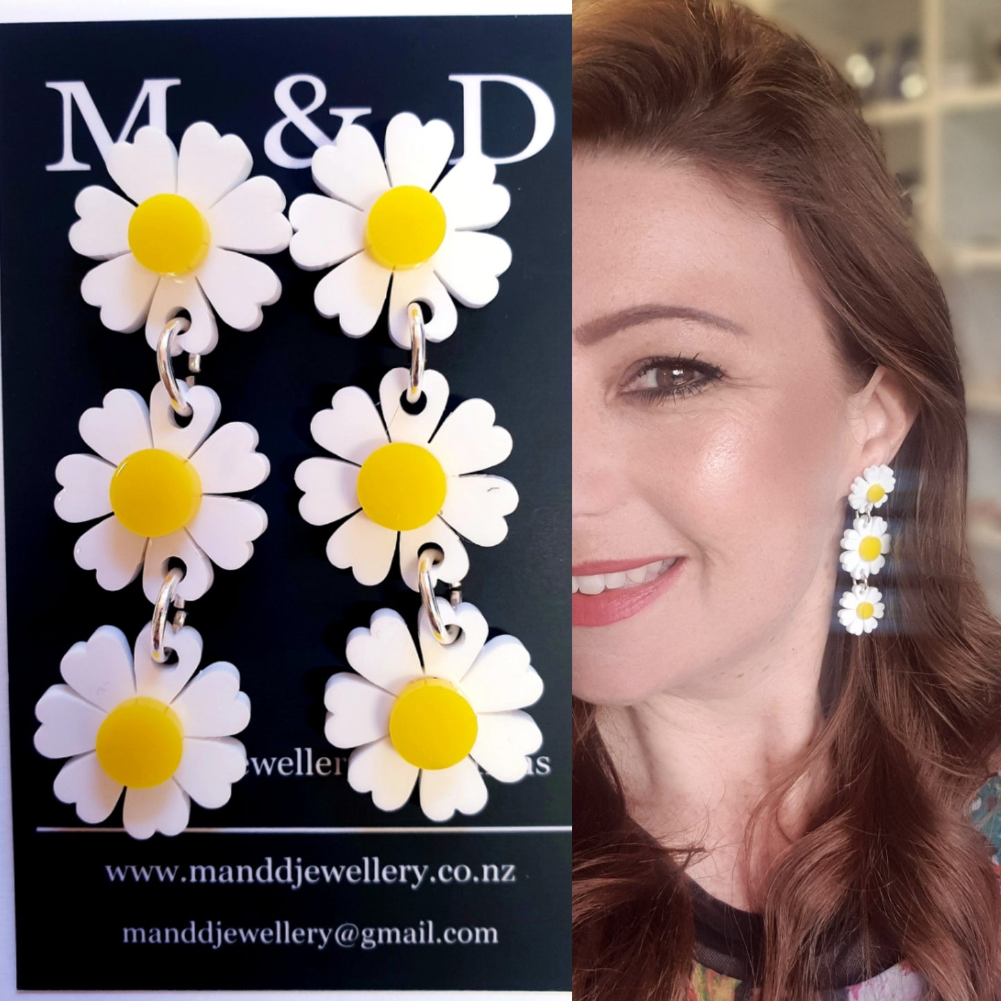 Daisy Chain Stud Dangles